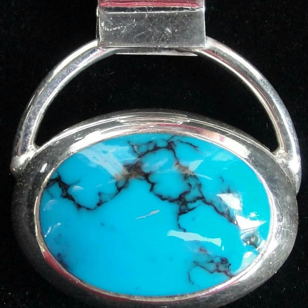 Antique Vintage Mexico Sterling Silver Turquoise P